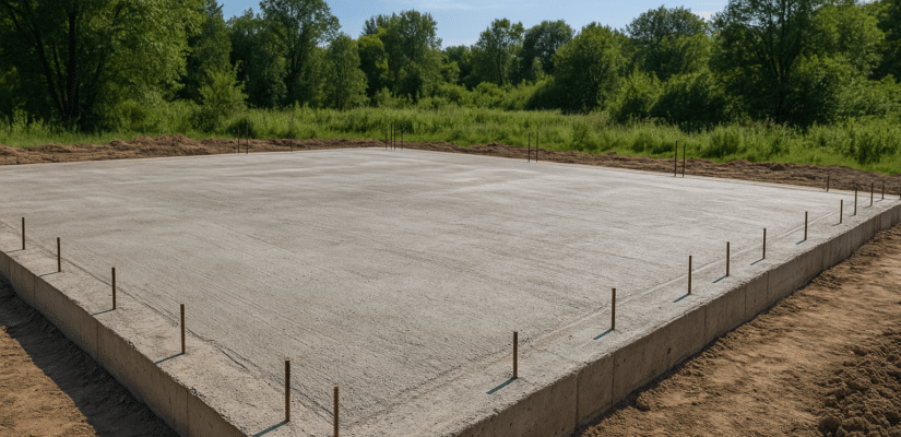 dalle beton pour une future maison